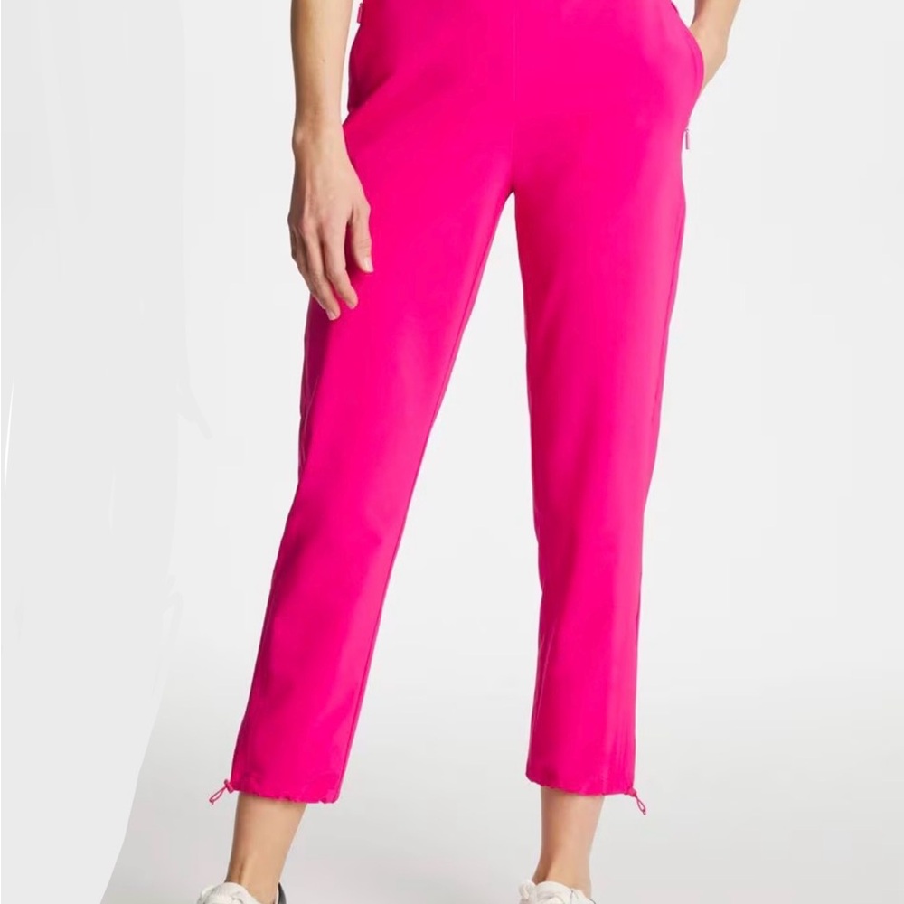 Chico's by Zenergy Women's Fuchsia Pink UPF Bungee Ankle Crop Pants Size S/6 - Picture 5 of 13